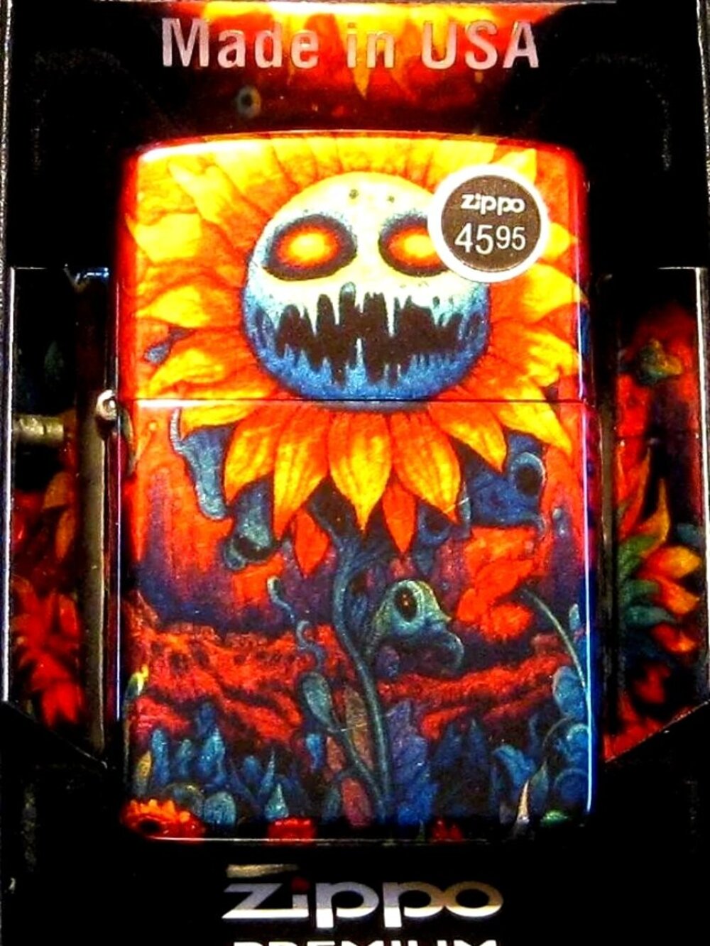 Brass Multisided Monster Flower Zippo Lighter